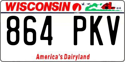 WI license plate 864PKV
