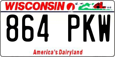 WI license plate 864PKW