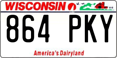 WI license plate 864PKY