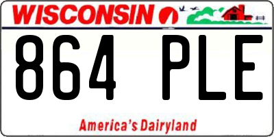 WI license plate 864PLE