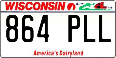 WI license plate 864PLL