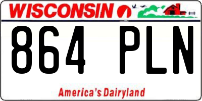 WI license plate 864PLN