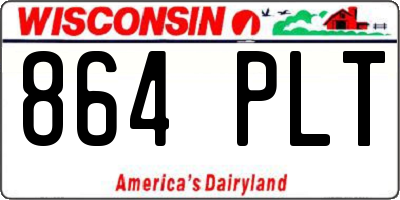 WI license plate 864PLT