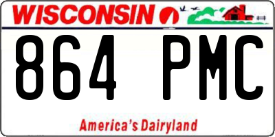 WI license plate 864PMC