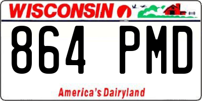 WI license plate 864PMD