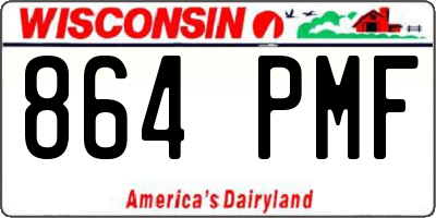 WI license plate 864PMF