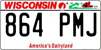 WI license plate 864PMJ