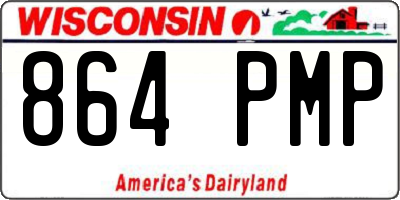 WI license plate 864PMP