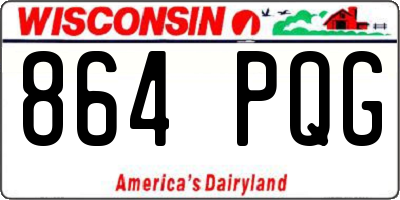 WI license plate 864PQG