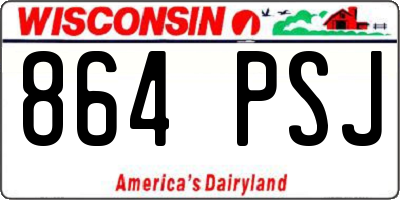WI license plate 864PSJ