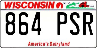 WI license plate 864PSR