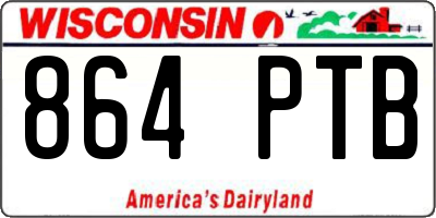 WI license plate 864PTB