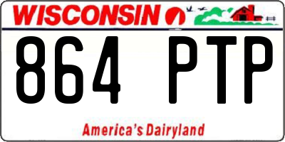 WI license plate 864PTP