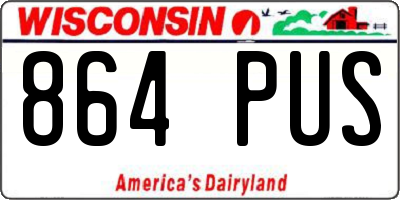 WI license plate 864PUS