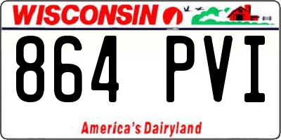 WI license plate 864PVI