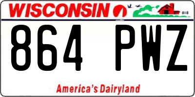 WI license plate 864PWZ