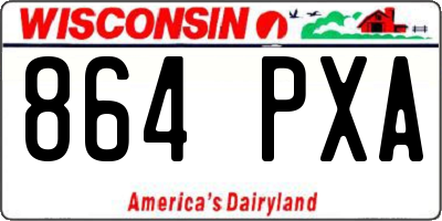 WI license plate 864PXA