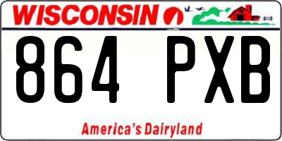 WI license plate 864PXB