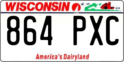 WI license plate 864PXC
