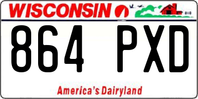 WI license plate 864PXD