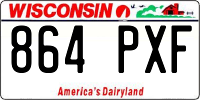WI license plate 864PXF