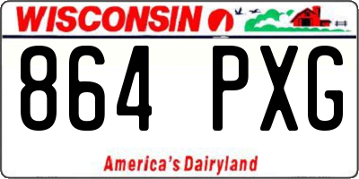 WI license plate 864PXG