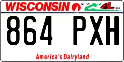 WI license plate 864PXH