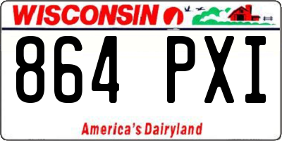 WI license plate 864PXI