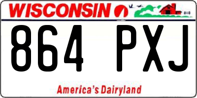 WI license plate 864PXJ