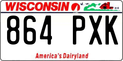 WI license plate 864PXK