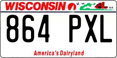 WI license plate 864PXL