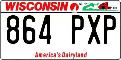 WI license plate 864PXP