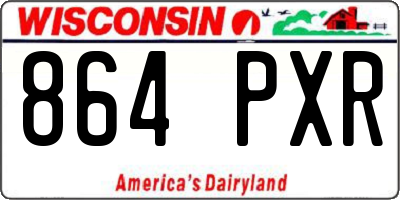 WI license plate 864PXR