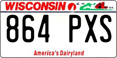 WI license plate 864PXS