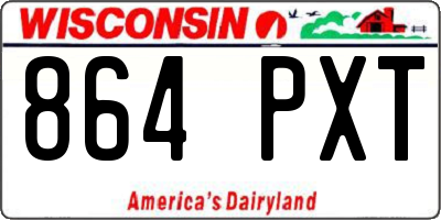 WI license plate 864PXT