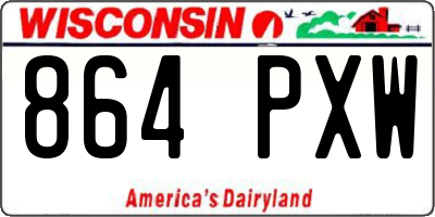 WI license plate 864PXW