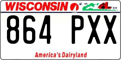 WI license plate 864PXX