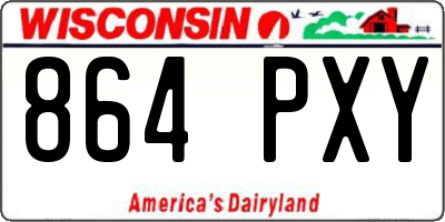 WI license plate 864PXY