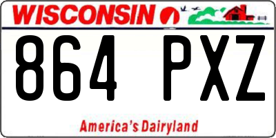 WI license plate 864PXZ