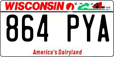 WI license plate 864PYA