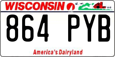WI license plate 864PYB