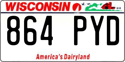 WI license plate 864PYD