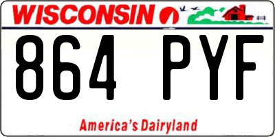 WI license plate 864PYF