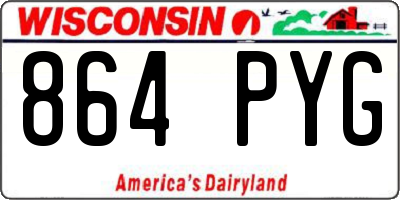 WI license plate 864PYG