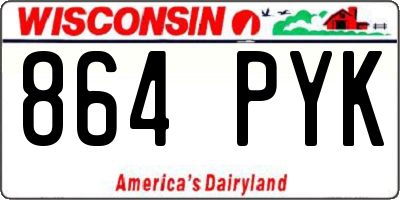 WI license plate 864PYK