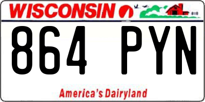 WI license plate 864PYN