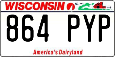 WI license plate 864PYP
