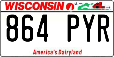 WI license plate 864PYR