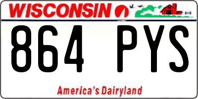 WI license plate 864PYS