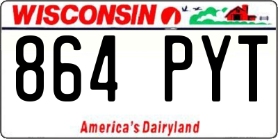 WI license plate 864PYT